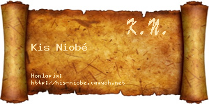 Kis Niobé névjegykártya